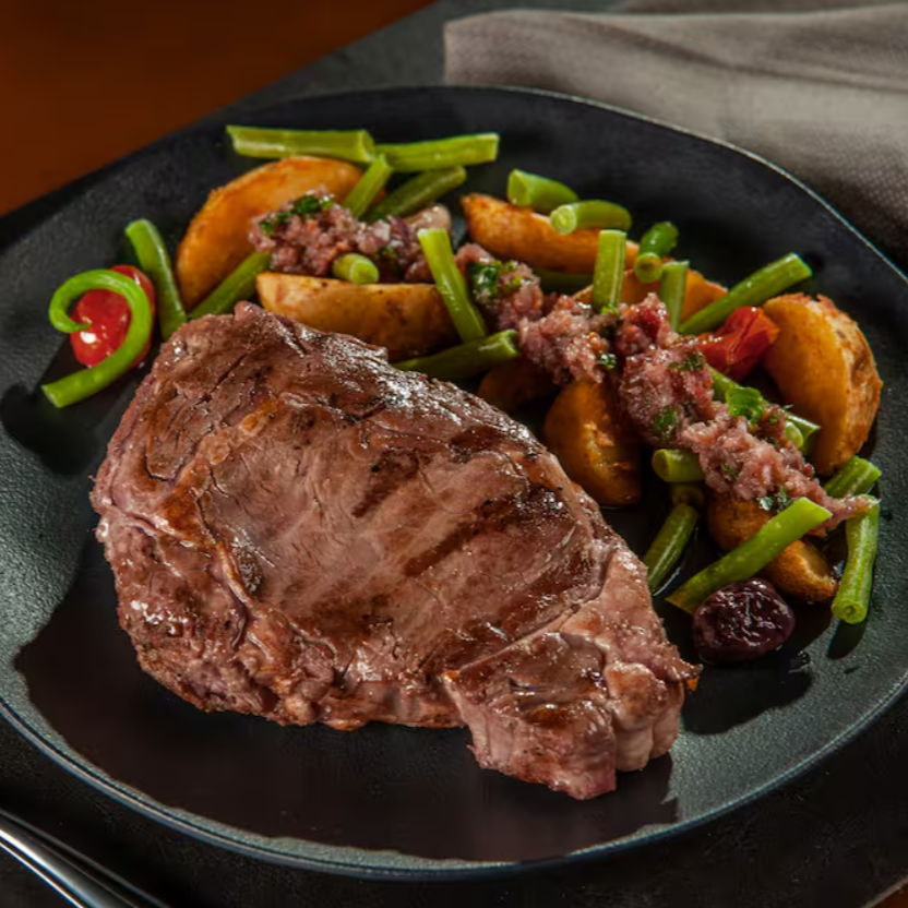 Bife Ancho Com Batatas Rústicas