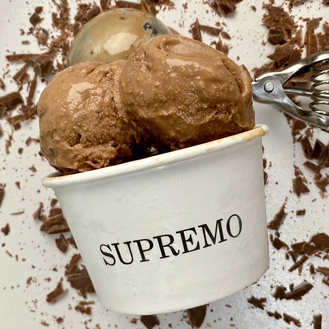 Sorvete de chocolate 