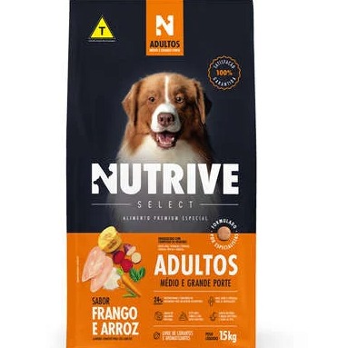 Nutrive Adulto Select Frango e Arroz 15kg