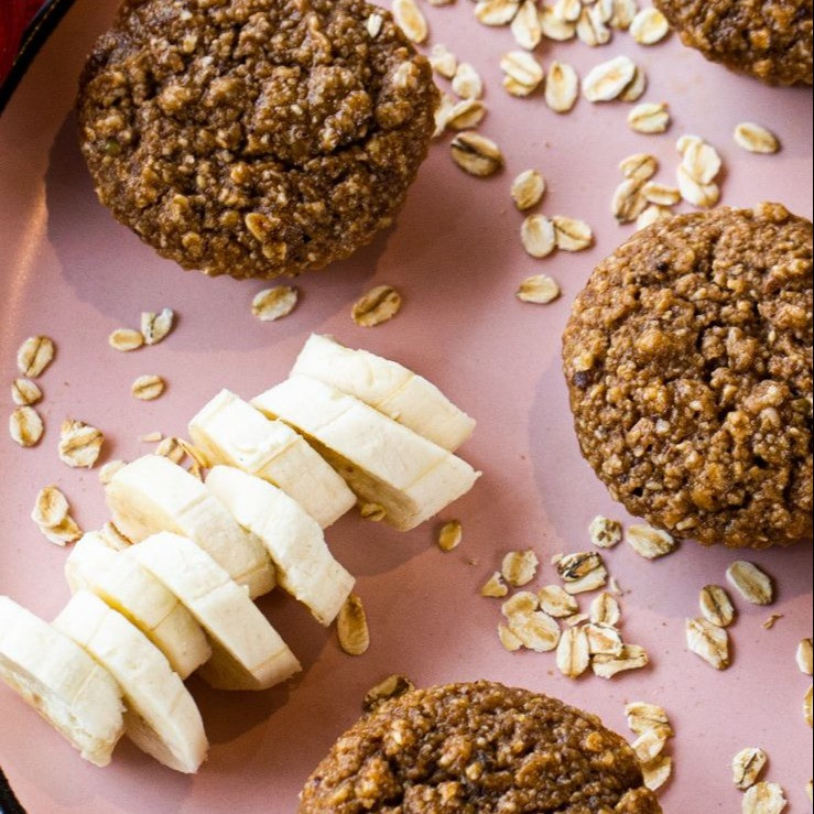 MUFFIN DE MAÇÃ E BANANA - SEM AÇÚCAR - 4 UNIDADES