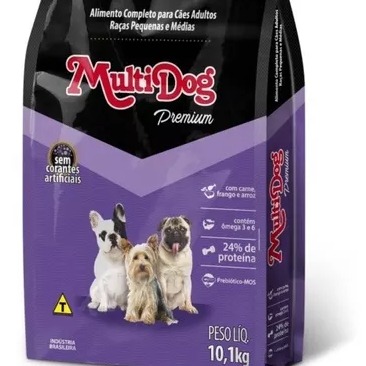 Multidog Adulto Raças Pequenas Carne, Frango e Arroz