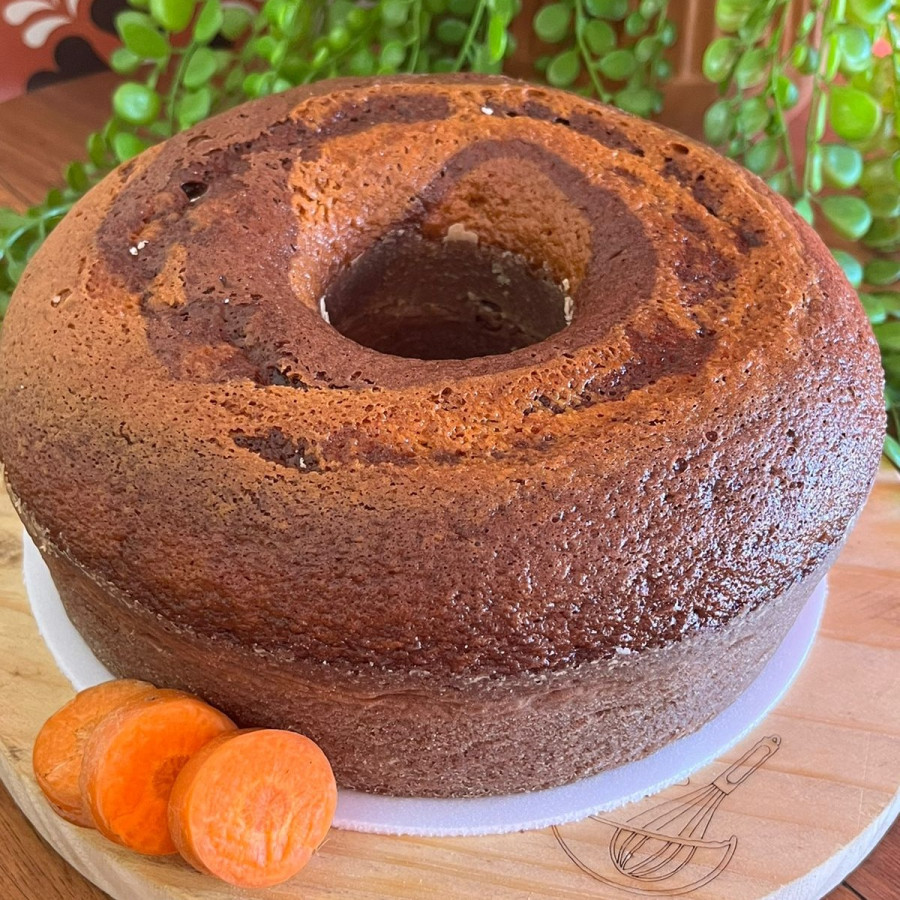 Bolo de Cenoura Mesclado