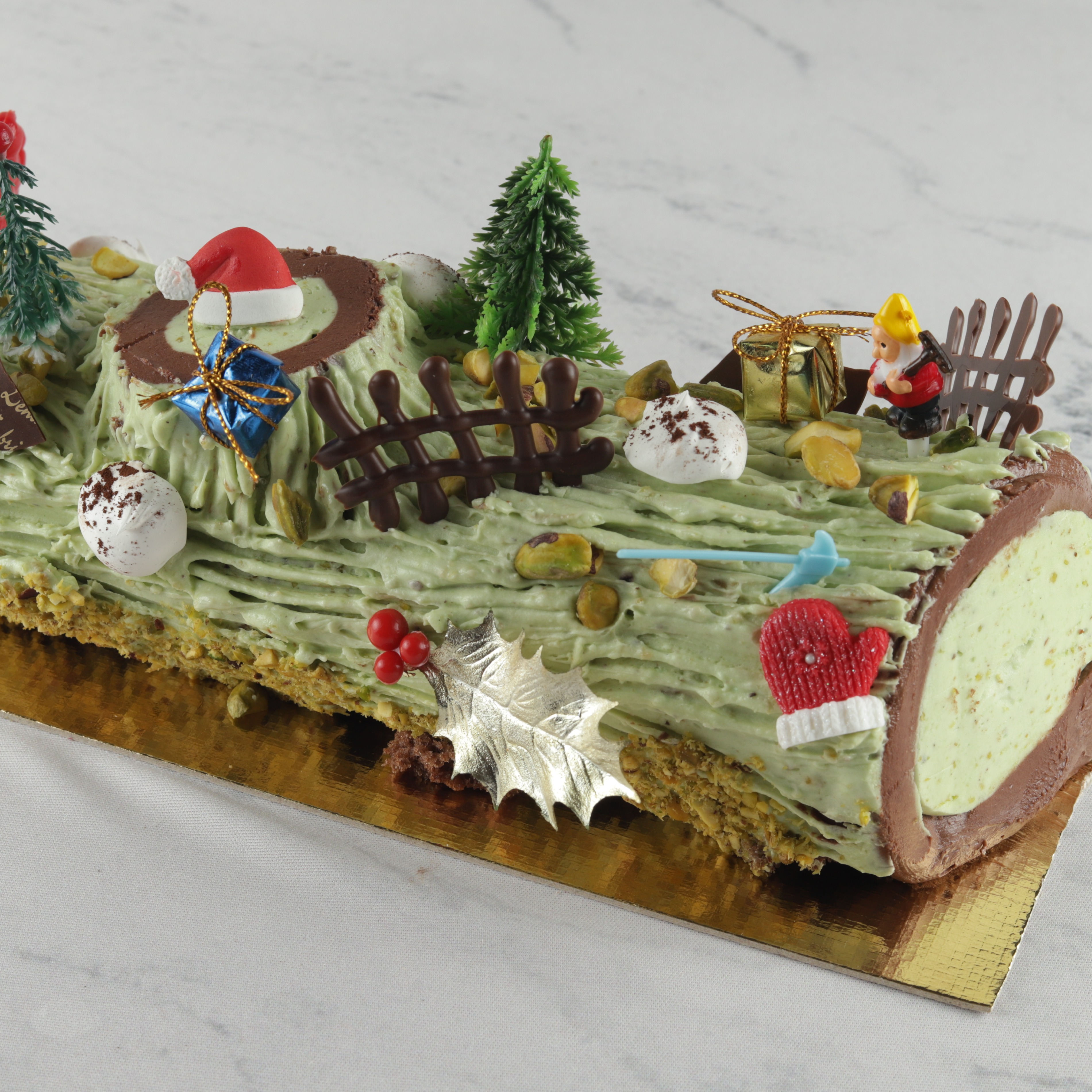 Bûche de Nöel sabor Pistche - 8 pessoas