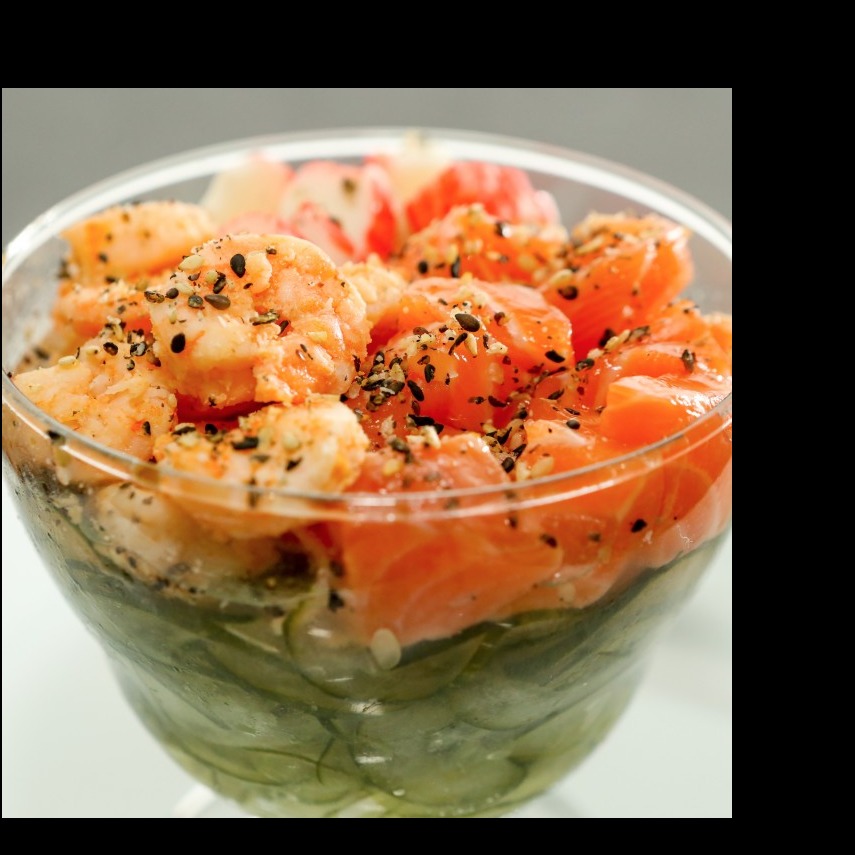 Sunomono misto ( camarão e salmão)