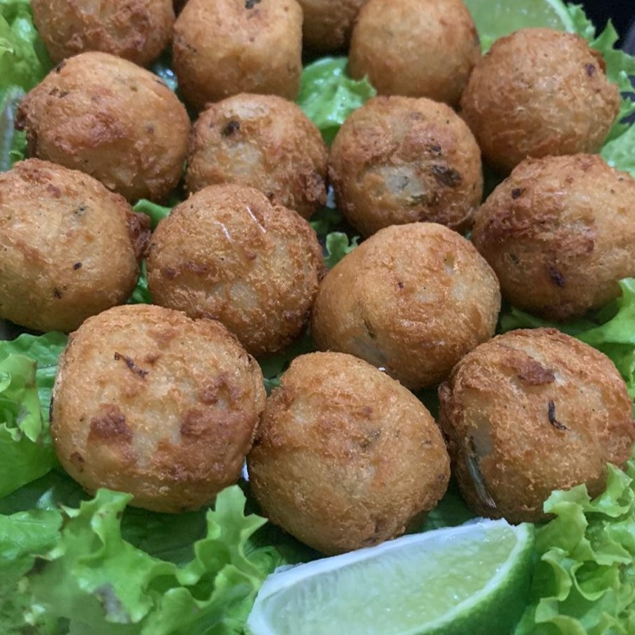 Porção de bolinho de bacalhau-15unidades