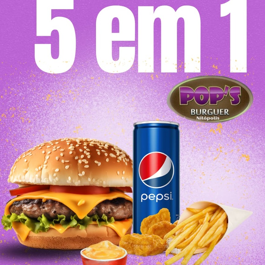 X Tudo de carne,batata PP, 4 nuggets,pepsi lata 269 ml e molho cheddar