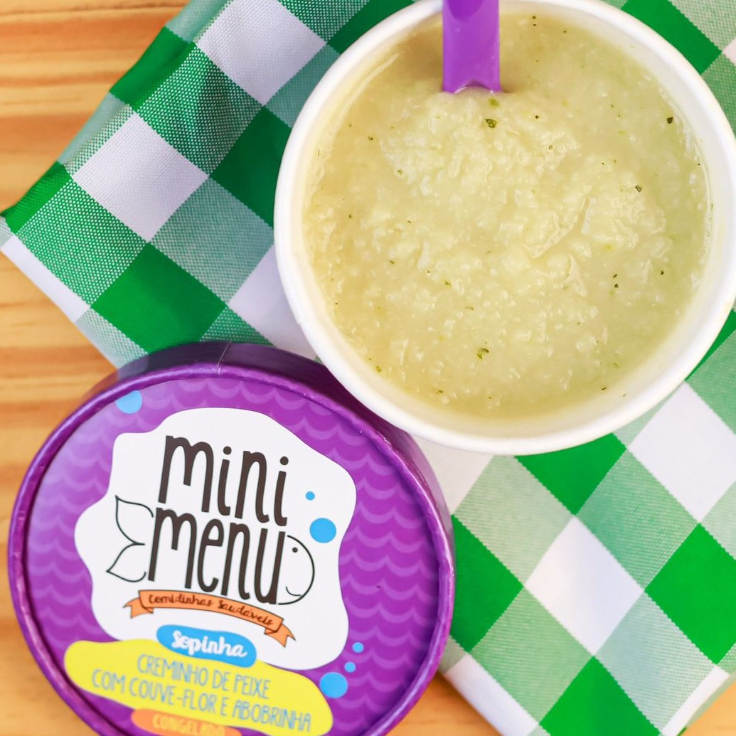 CREMINHO DE PEIXINHO , COUVE-FLOR E ABOBRINHA