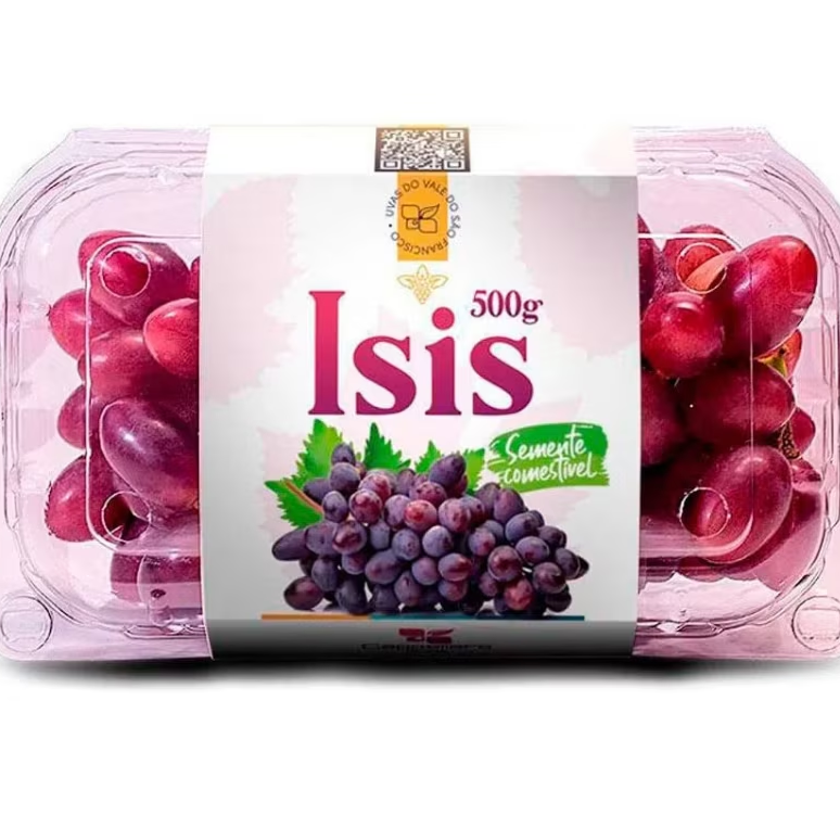 Uva Rosa Isis SEM SEMENTE Bandeja 500G