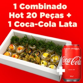Combinado Hot 20 peças + Coca Cola