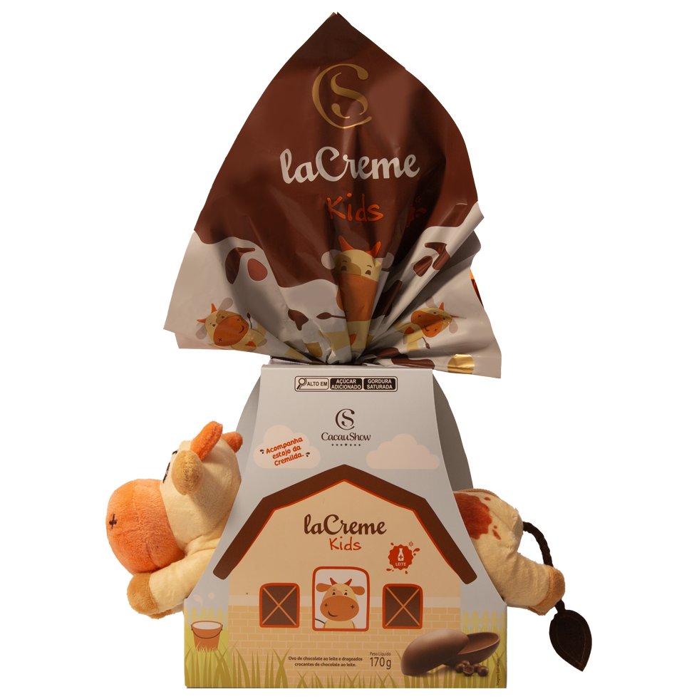 Ovo de Páscoa laCreme Kids ao Leite com Estojo 170g