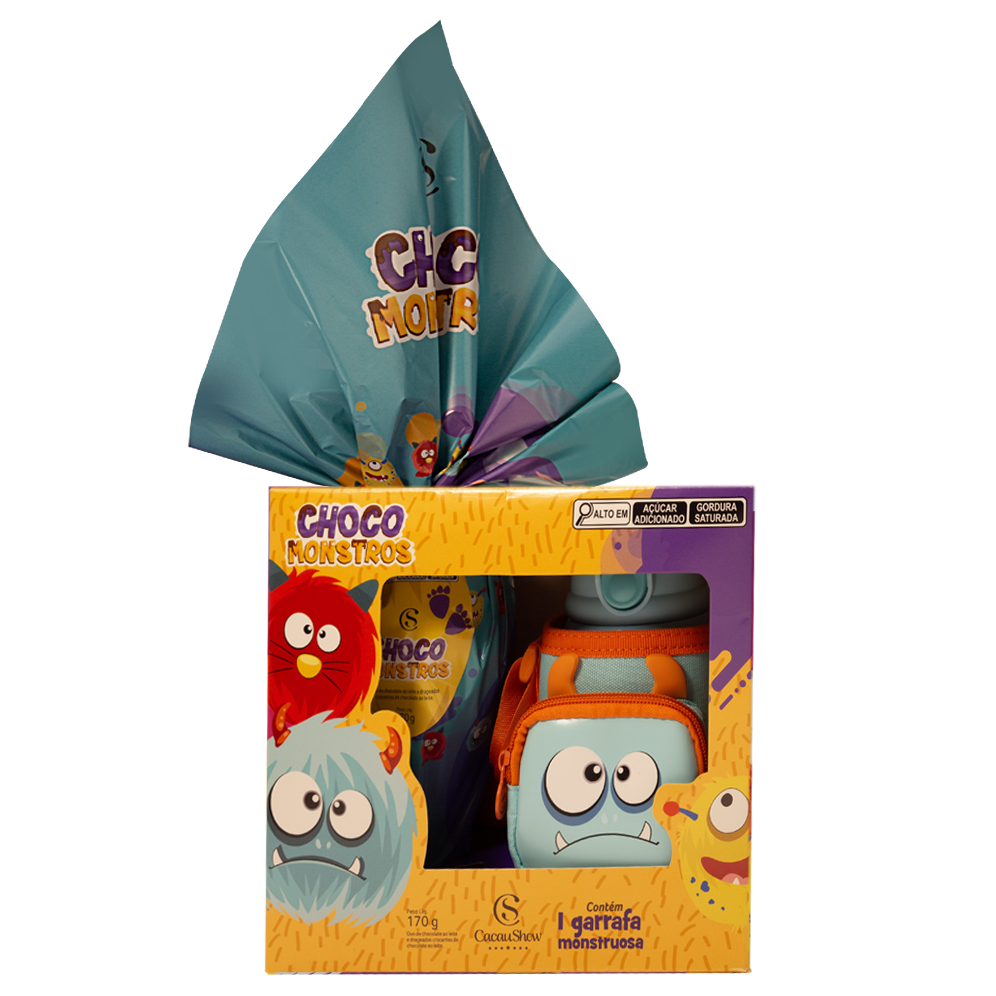 Ovo de Páscoa ao Leite Garrafa Chocomonstros 170g