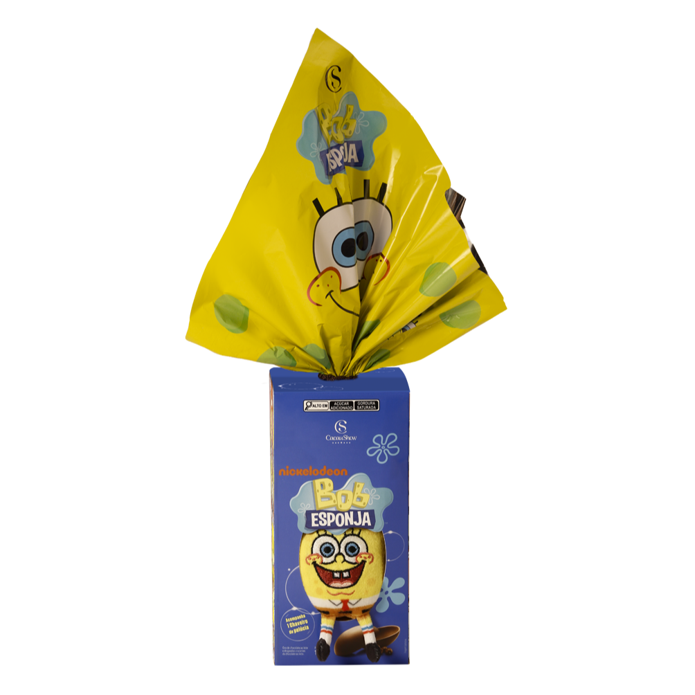 Ovo de Páscoa ao leite Chaveiro Bob Esponja 170g