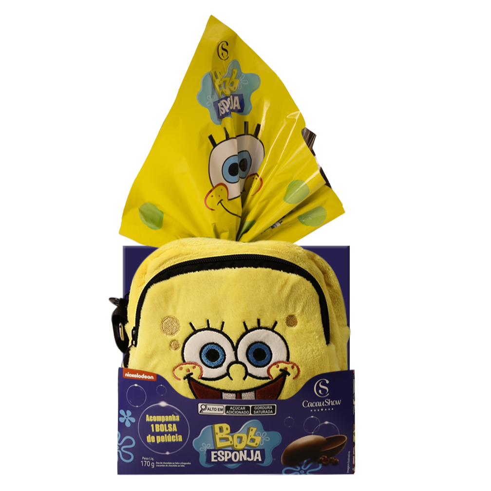 Ovo de Páscoa ao Leite Mochila Bob Esponja 170g