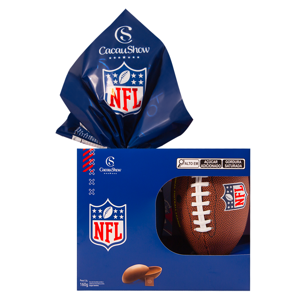 Ovo de Páscoa ao Leite Chocoesportes Bola NFL 170g