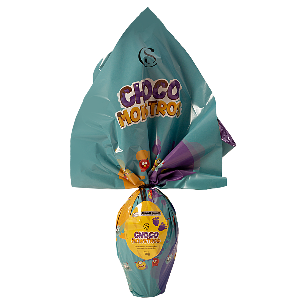 Ovo de Páscoa ao Leite Chocomonstros 170g