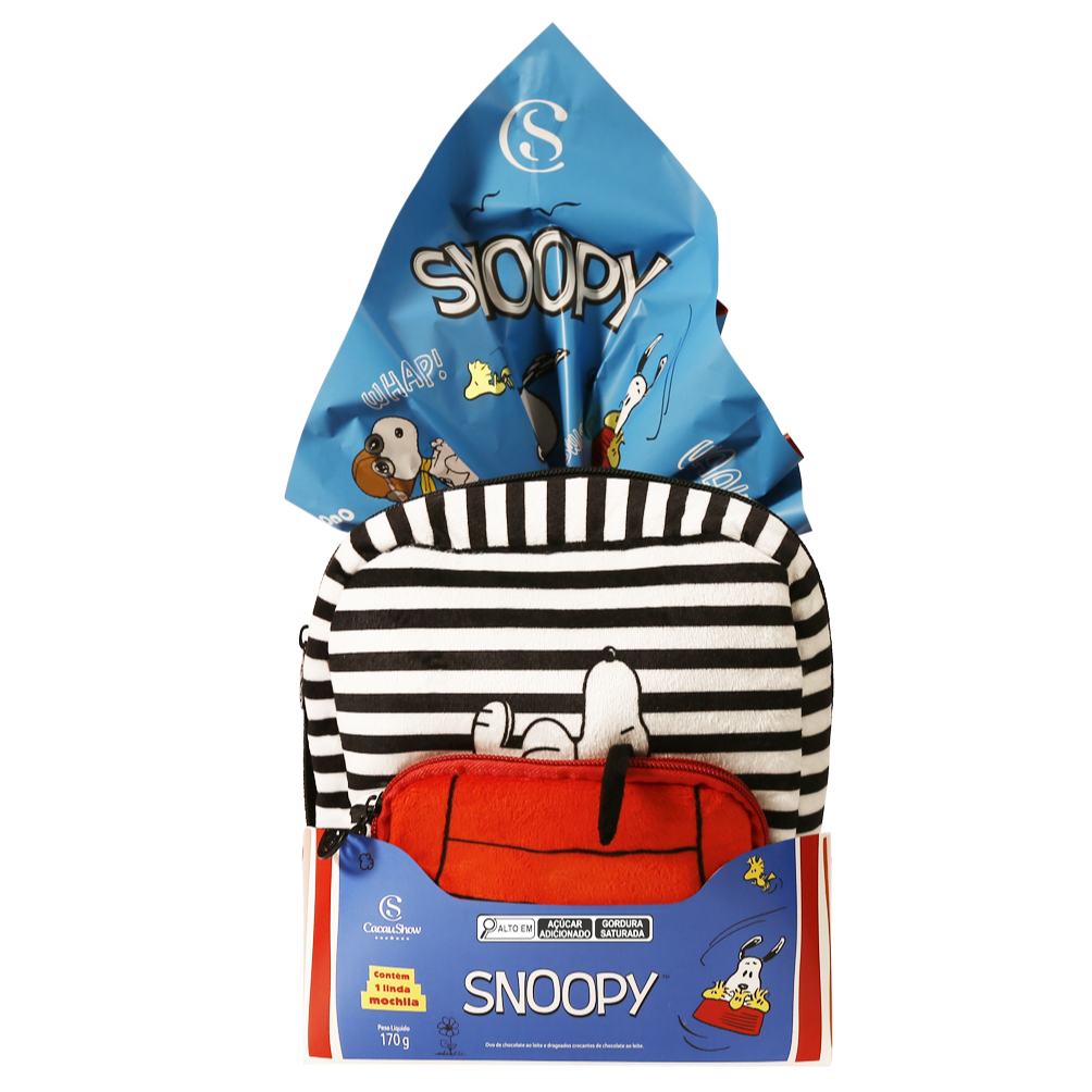 Ovo de Páscoa ao Leite Mochila Snoopy 170g