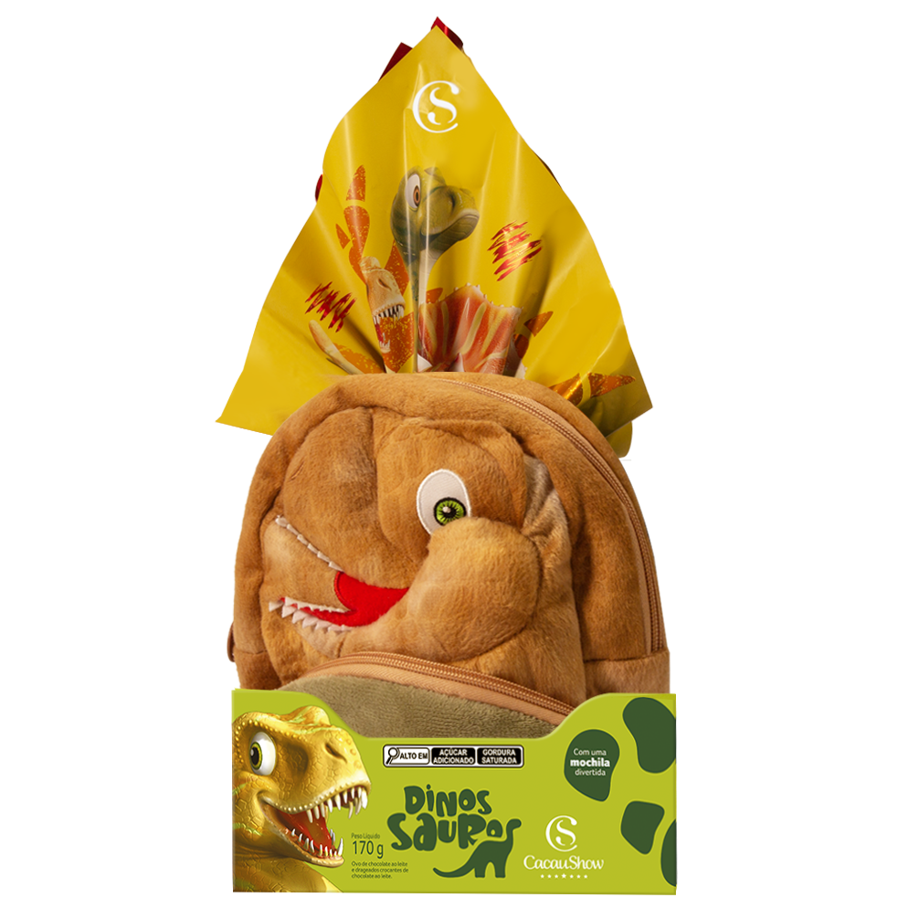 Ovo de Páscoa ao Leite Mochila Dinossauros Dustin 170g