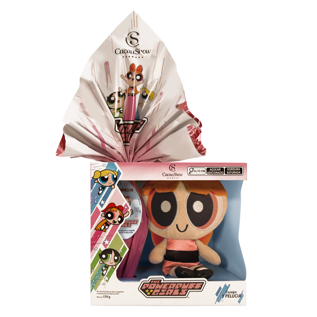 Ovo de Páscoa ao Leite Meninas Superpoderosas Pelúcia Florzinha 170g