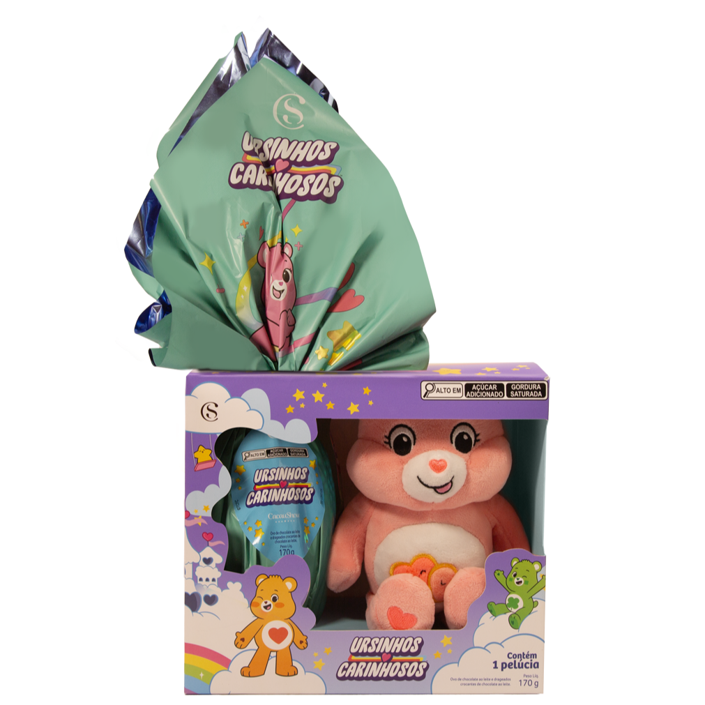 Ovo de Páscoa ao Leite Ursinhos Carinhosos Pelúcia Amorosa 170g