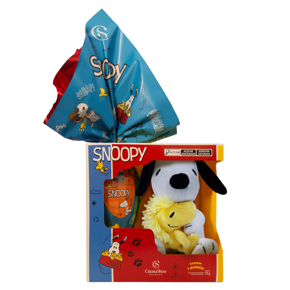 Ovo de Páscoa ao Leite Pelúcia Snoopy com Woodstock 170g
