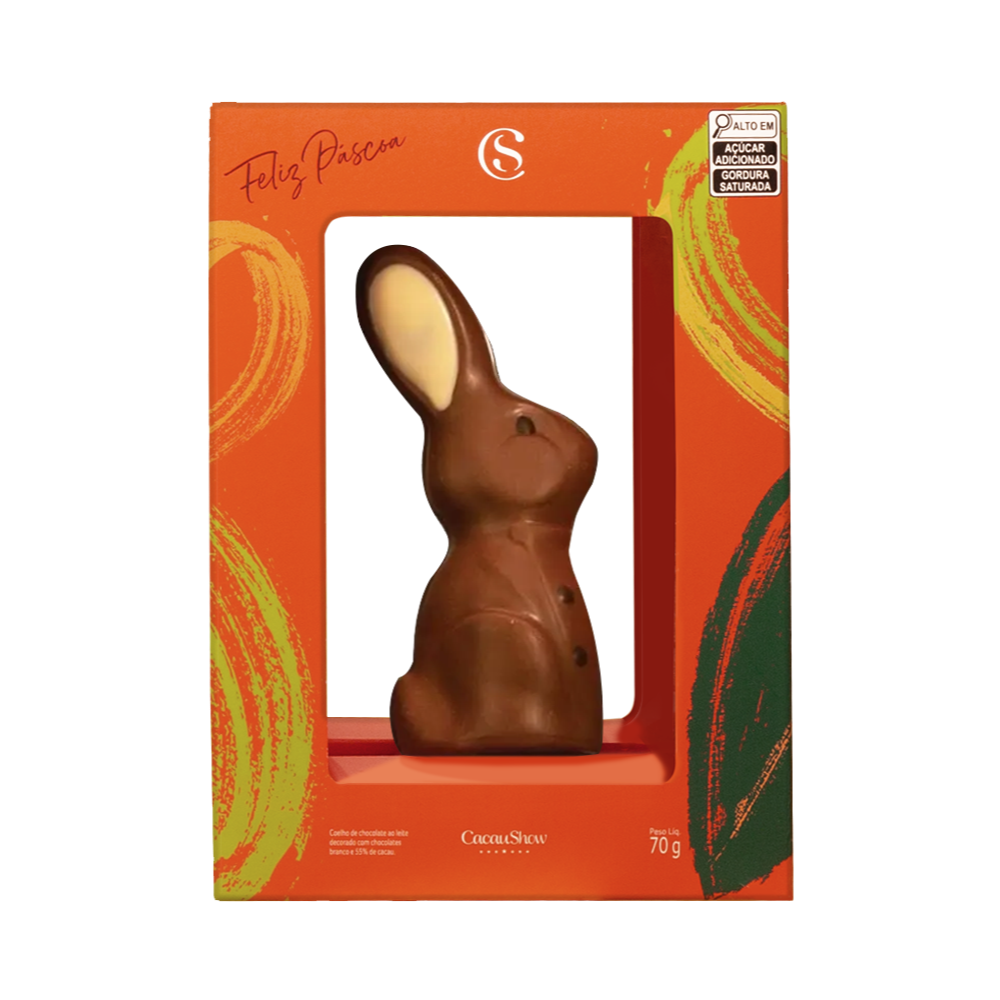 Coelho Artesanal Cacau Magia ao Leite 70g