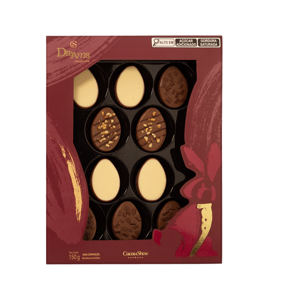 Caixa de Bombons Dreams ao Leite 150g