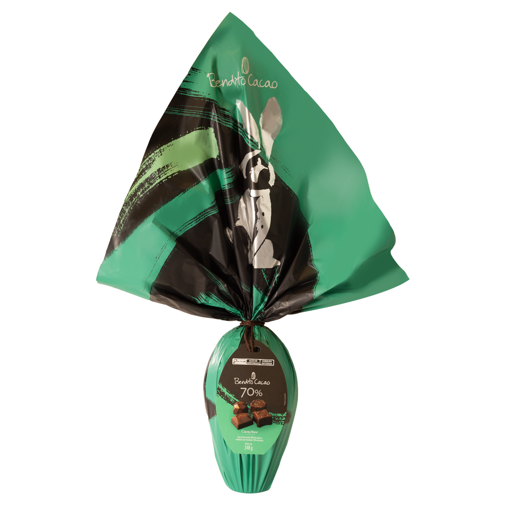 Ovo de Páscoa Bendito Cacao Chocolate 70% 348g
