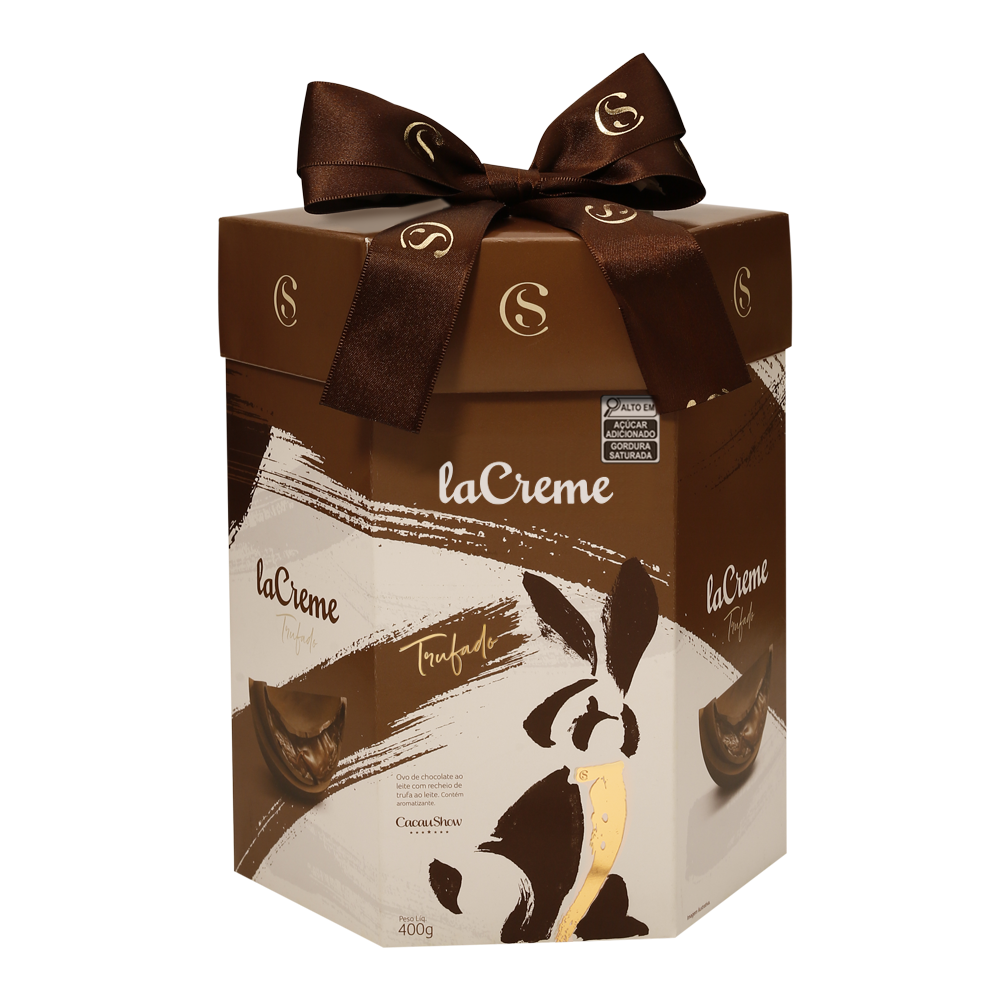 Ovo de Páscoa laCreme ao Leite Recheado 400g