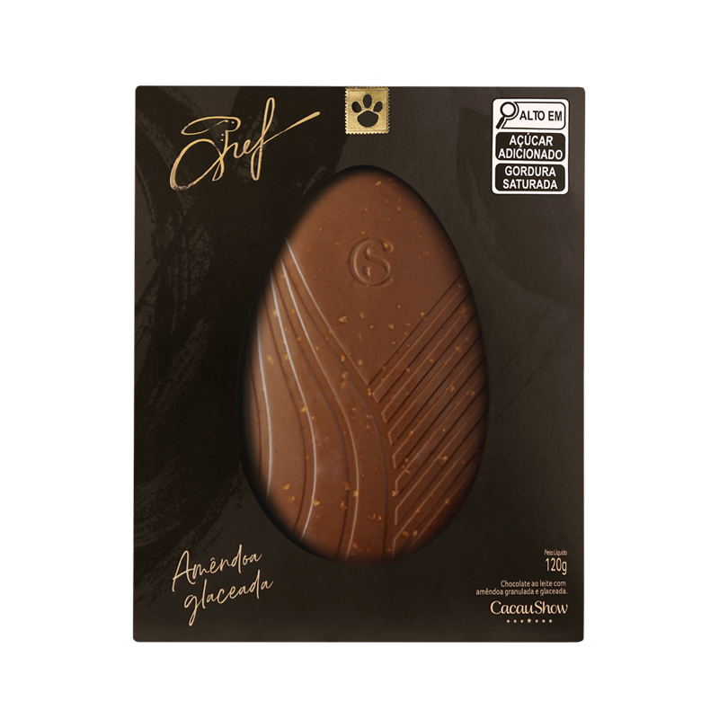 Tablete do Chef ao Leite com Amêndoas 120g