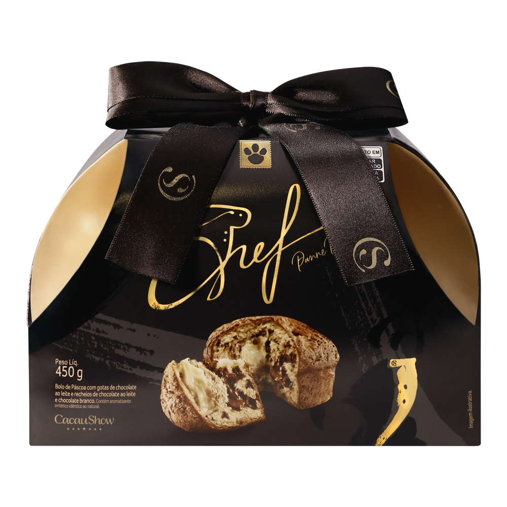 Bolo de Páscoa do Chef ao Leite e Branco 450g