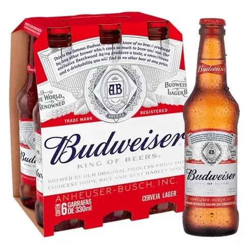 CX BUDWEISER LONG NECK 330ML C/ 6UN