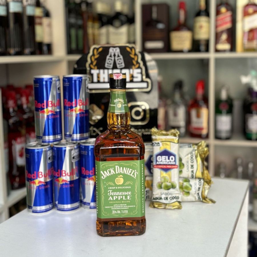 COMBO JACK DANIELS MAÇA 1L C/ REDBULL