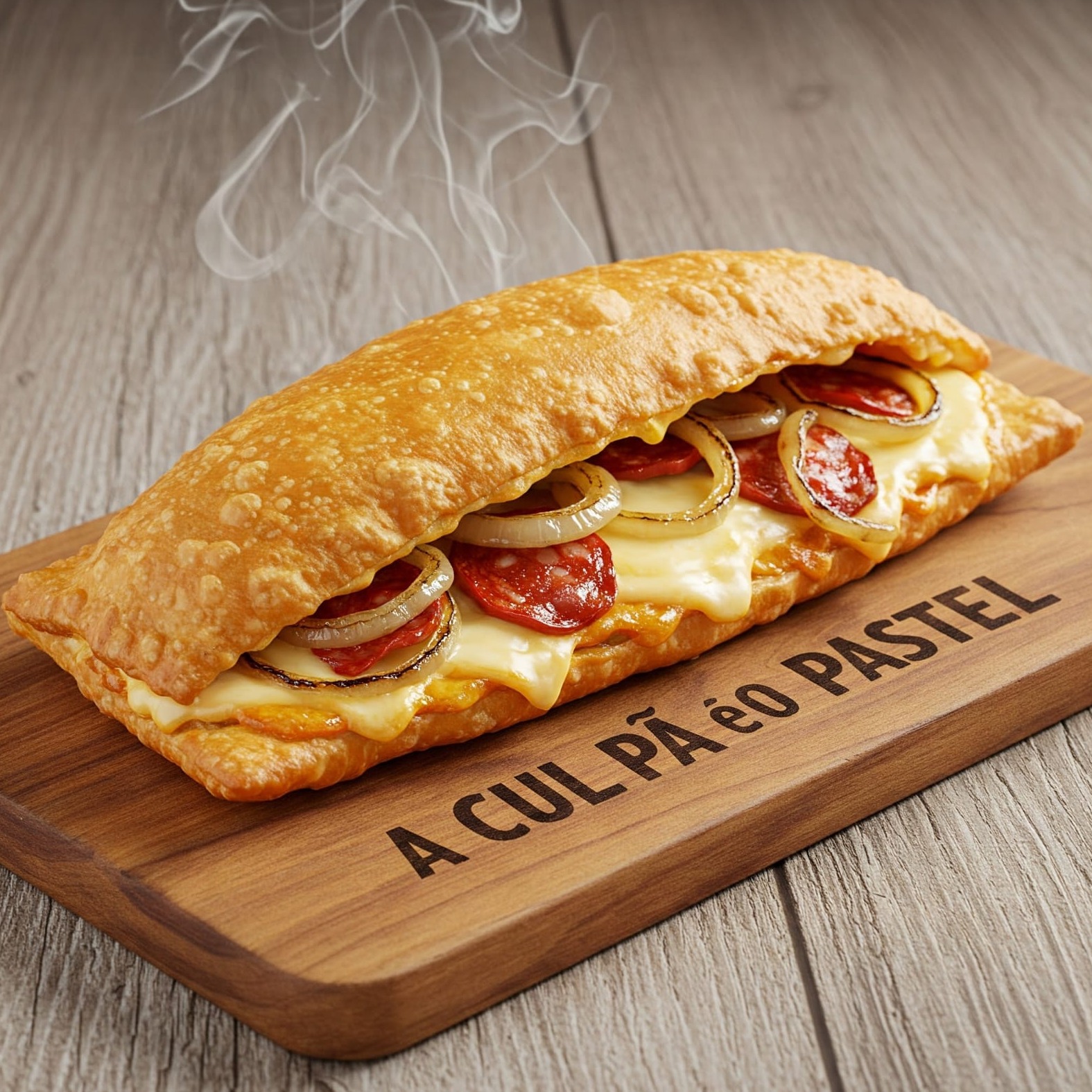 Queijo, Calabresa e Cebola Caramelizada