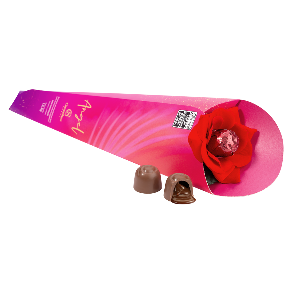 Botão de Rosa Angel Chocolate ao Leite 13,3g