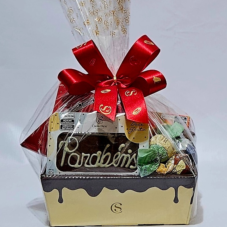 Cesta Mensagem "Parabéns" 415G (cod 395)