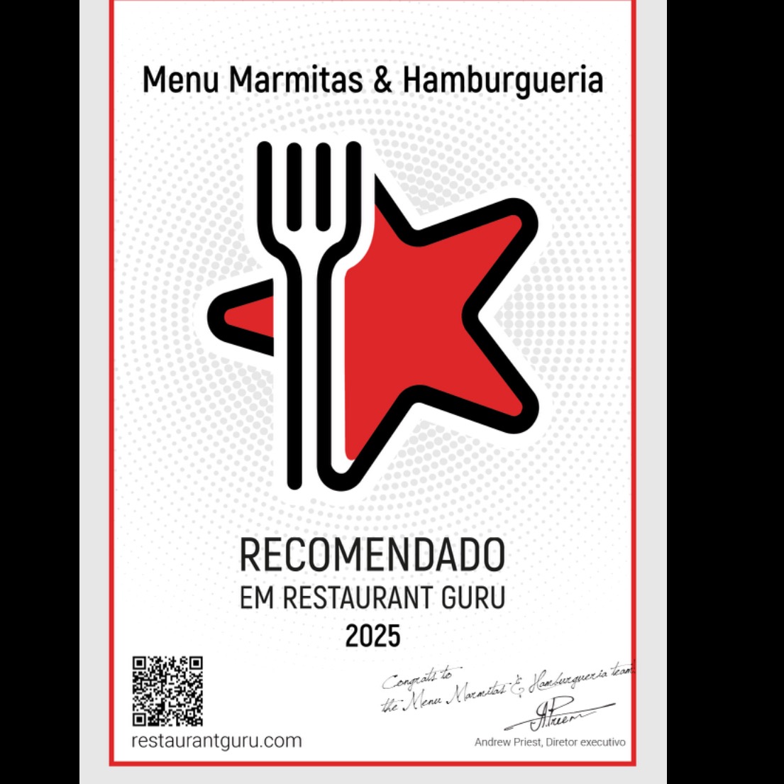 Recomendado restaurante Guru 2025 🏅