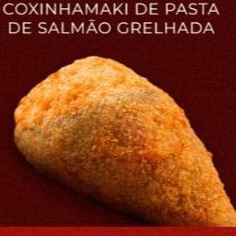 TRIPLO coxinhamaki de pasta de salmao grelhada