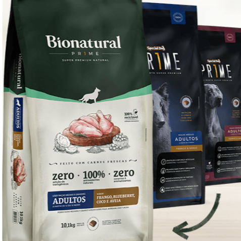 BIONATURAL PRIME CÃES RAÇAS MÉDIAS E GRANDES ADULTOS FRANGO 15KG