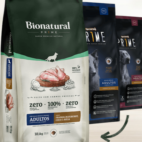 BIONATURAL PRIME CÃES RAÇAS MÉDIAS E GRANDES ADULTOS FRANGO 20KG