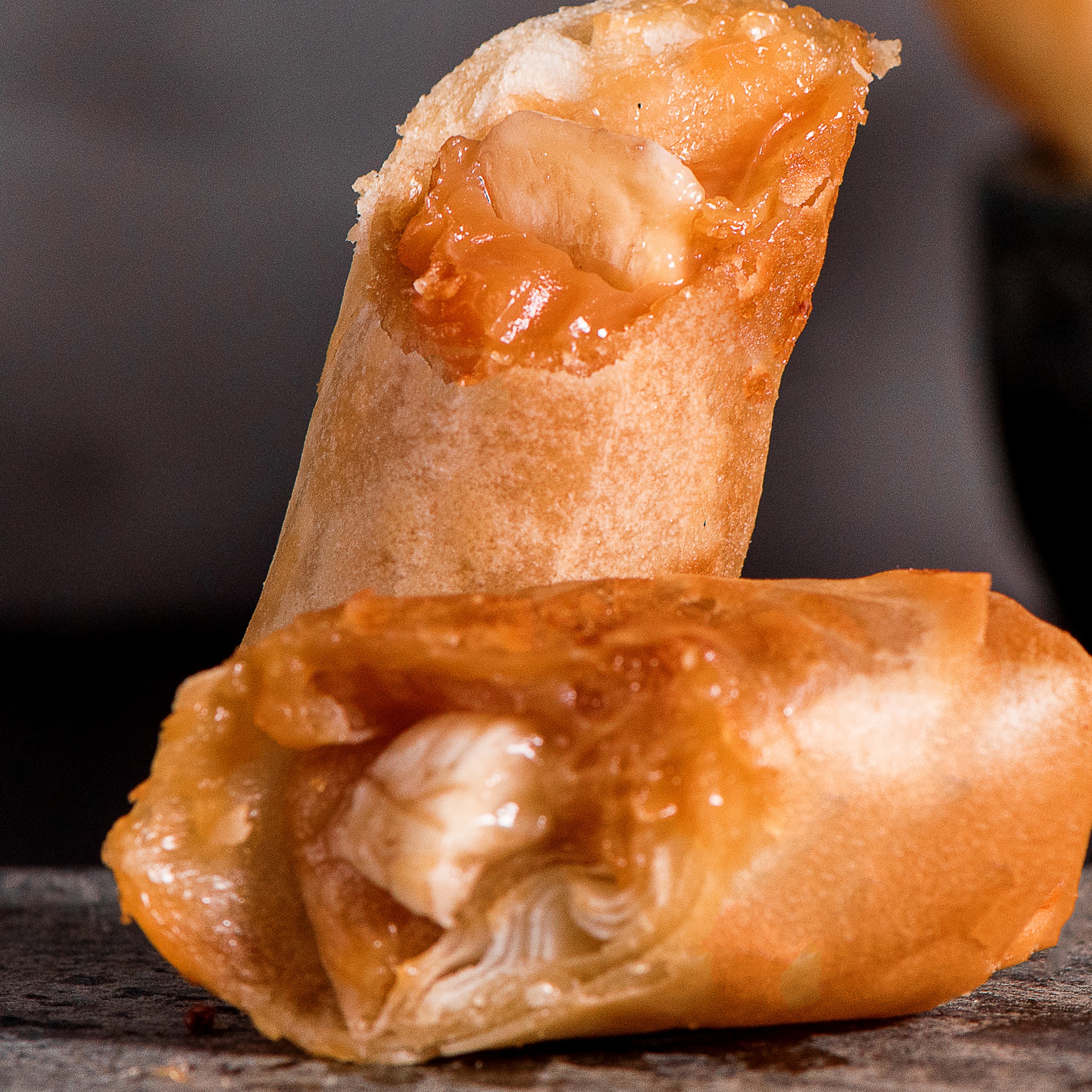 Harumaki banana com canela