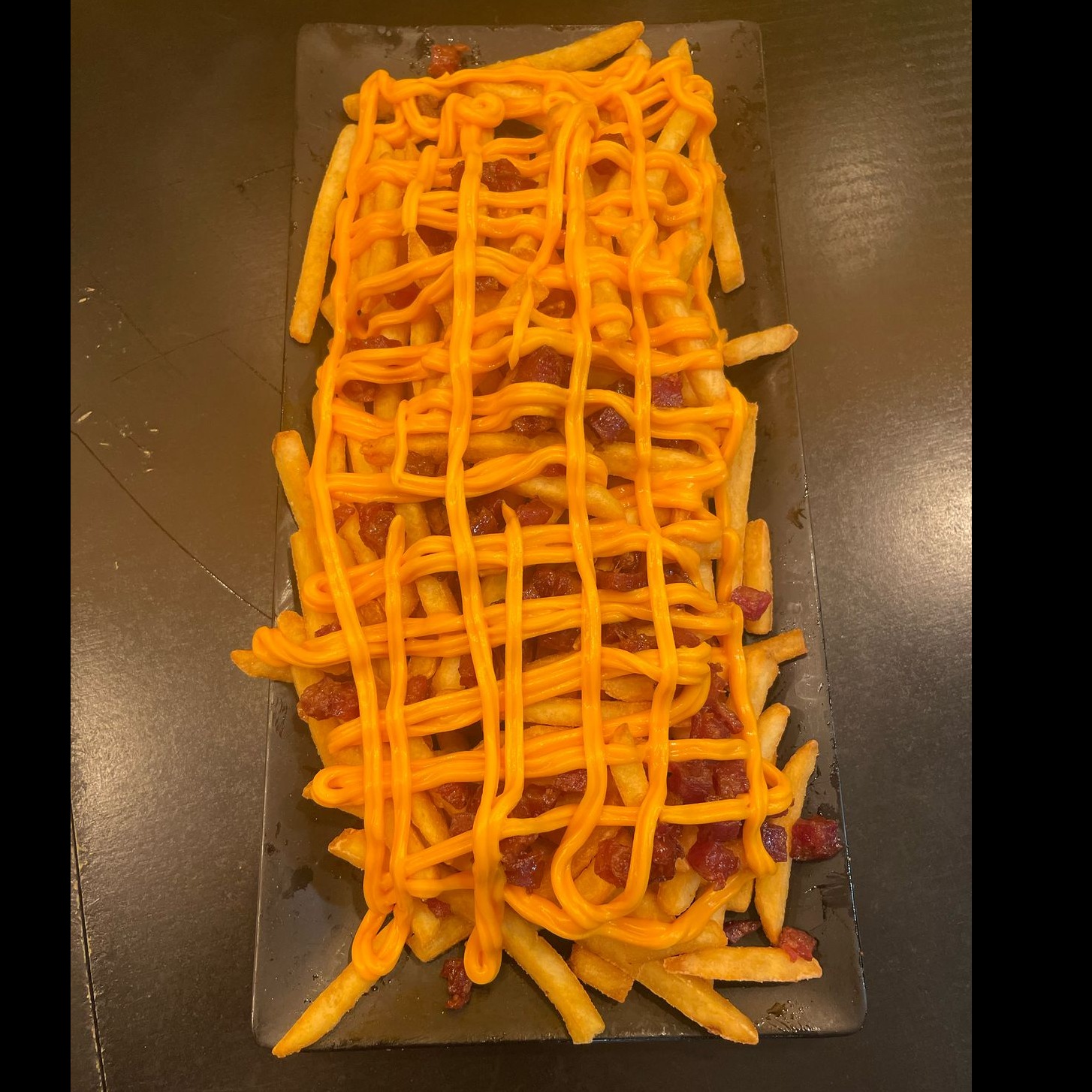 Batata Frita 250 gramas com Cheddar e Bacon