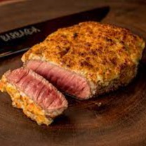 Bife Ancho c  Crosta de Alho e Parmesão