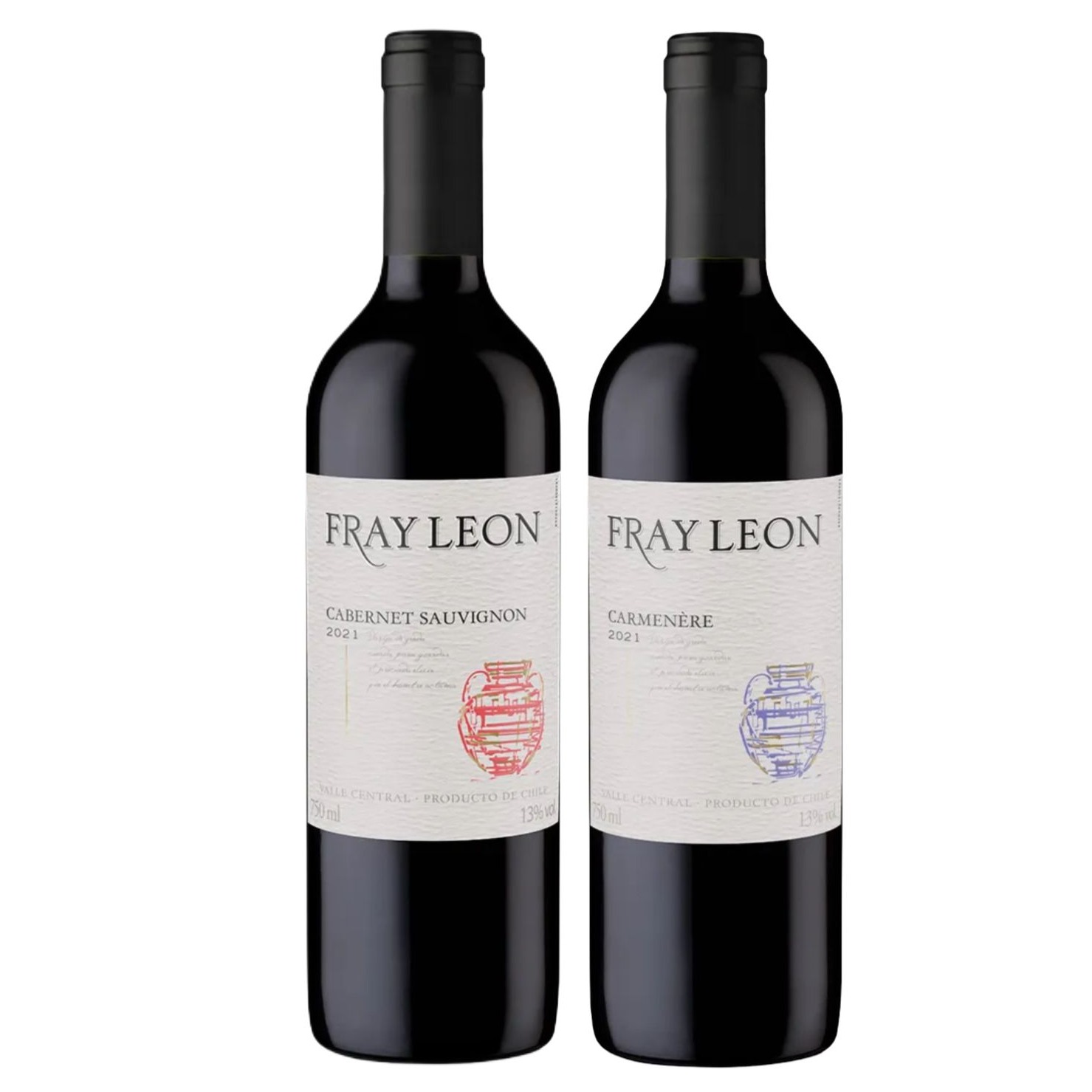 Dupla Chilena Vinâ Morandé  Fry Leon Cabernet + Carmenere