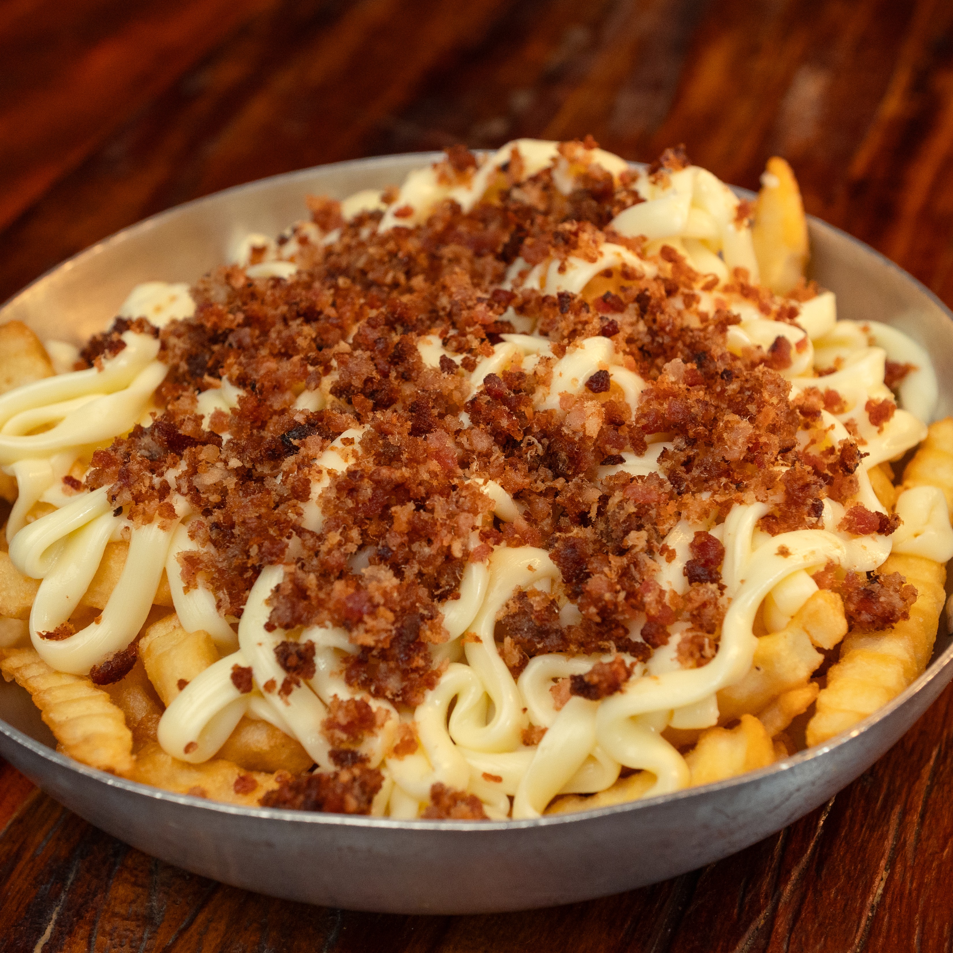 Batata frita com Catupiry e bacon