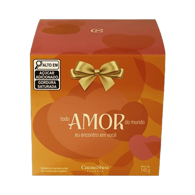 Caixa de Bombons Cubo ao Leite Amor 145g