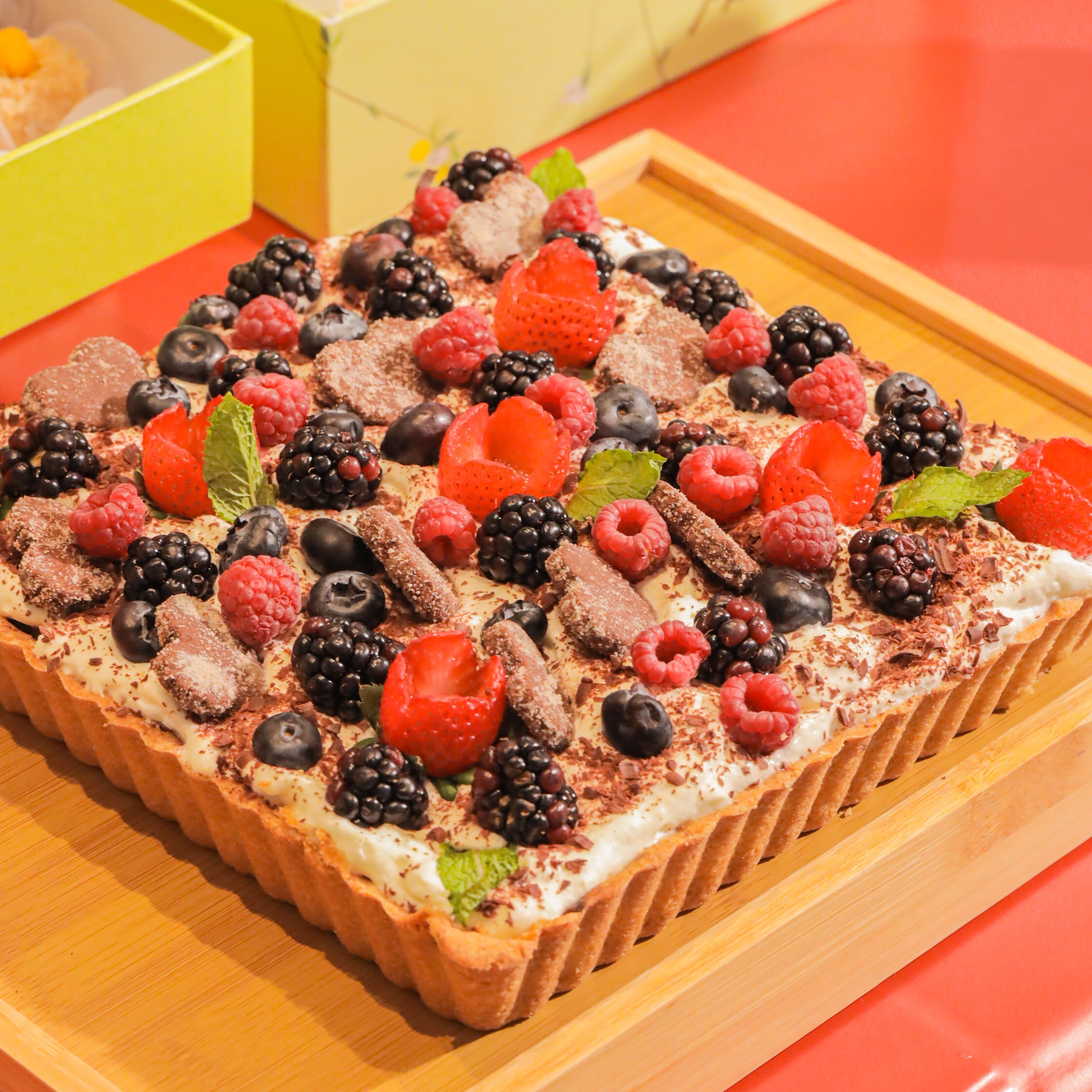  Torta Duo com Frutas Vermelhas