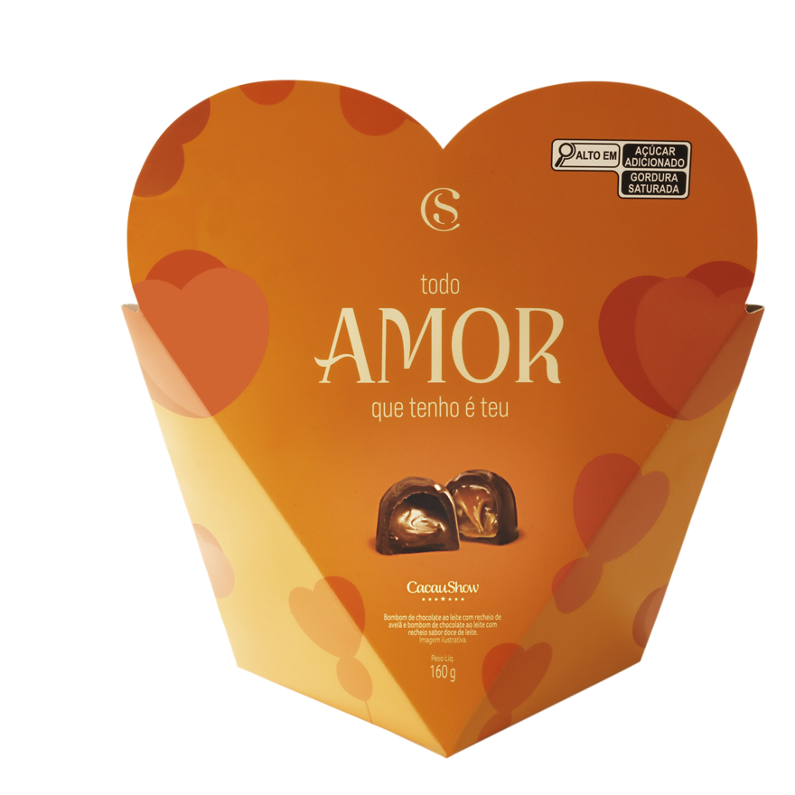 Bombons de Chocolate ao Leite Amor 160g