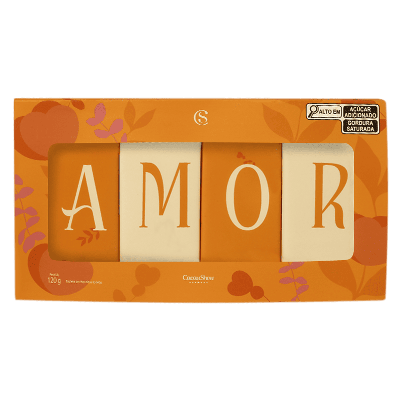 Caixa de Tabletes ao Leite Amor 120g