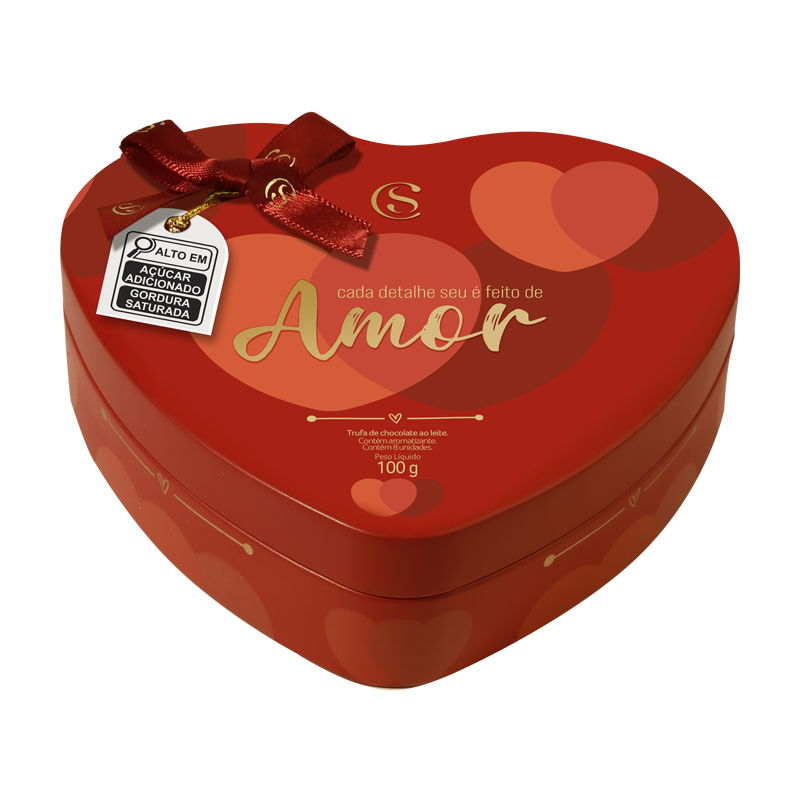 Lata de Trufas laCreme Coração 100g