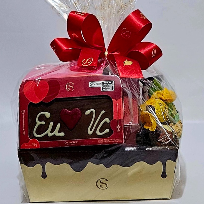  Cesta Mensagem "Eu amo vc" 415G (cod 395)